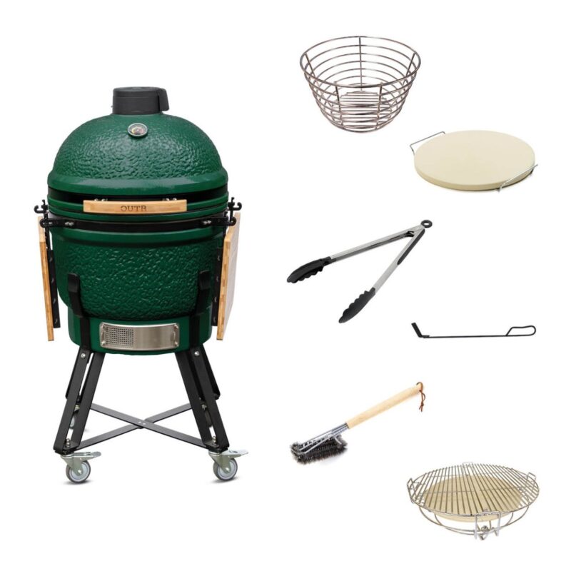 outr kamado large 55 rood – keramische kamado bbq Ø46 cm