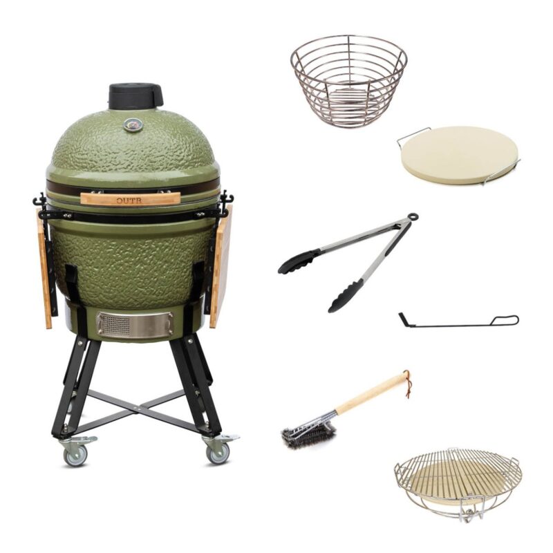 outr kamado large 55 rood – keramische kamado bbq Ø46 cm