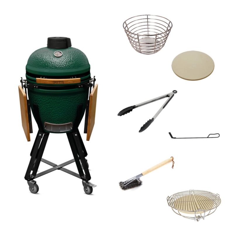 outr kamado medium 50 wit – keramische kamado bbq Ø37,8 cm