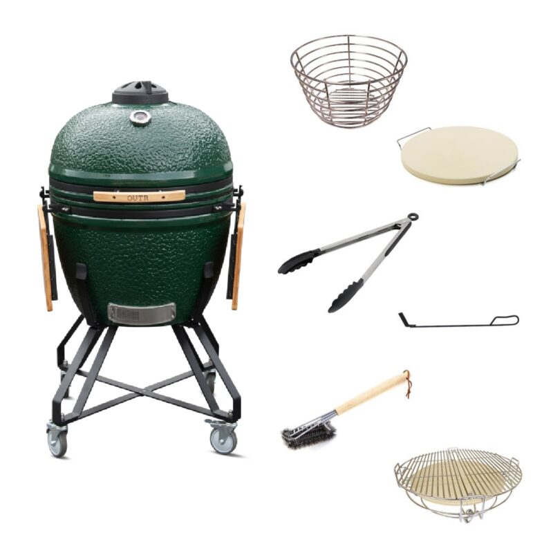 outr kamado xxl 70 pro groen – keramische kamado bbq Ø59,8 cm