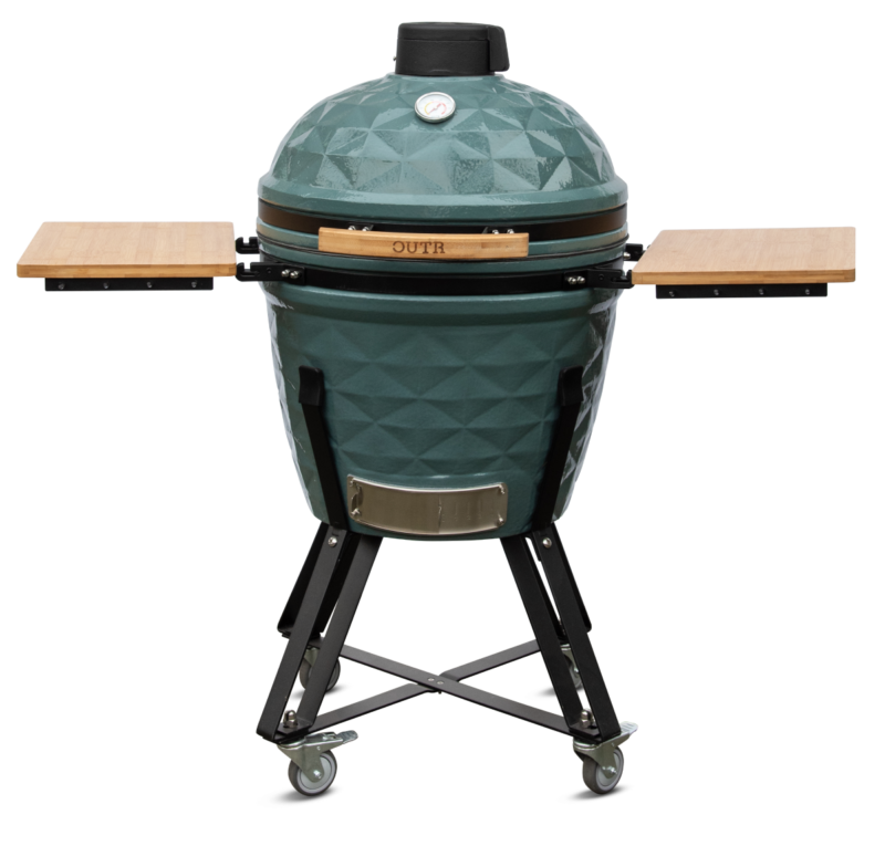 outr kamado large diamond 56 zwart – keramische kamado bbq Ø47,8 cm