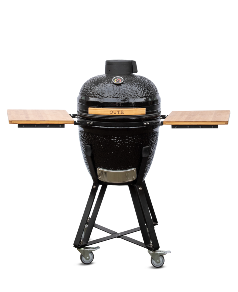 outr kamado medium 50 zwart – keramische kamado bbq Ø37,8 cm