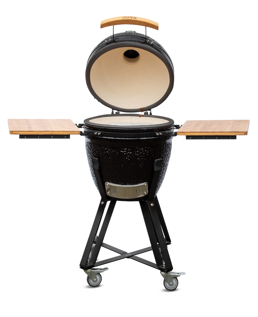 outr kamado medium 50 zwart – keramische kamado bbq Ø37,8 cm