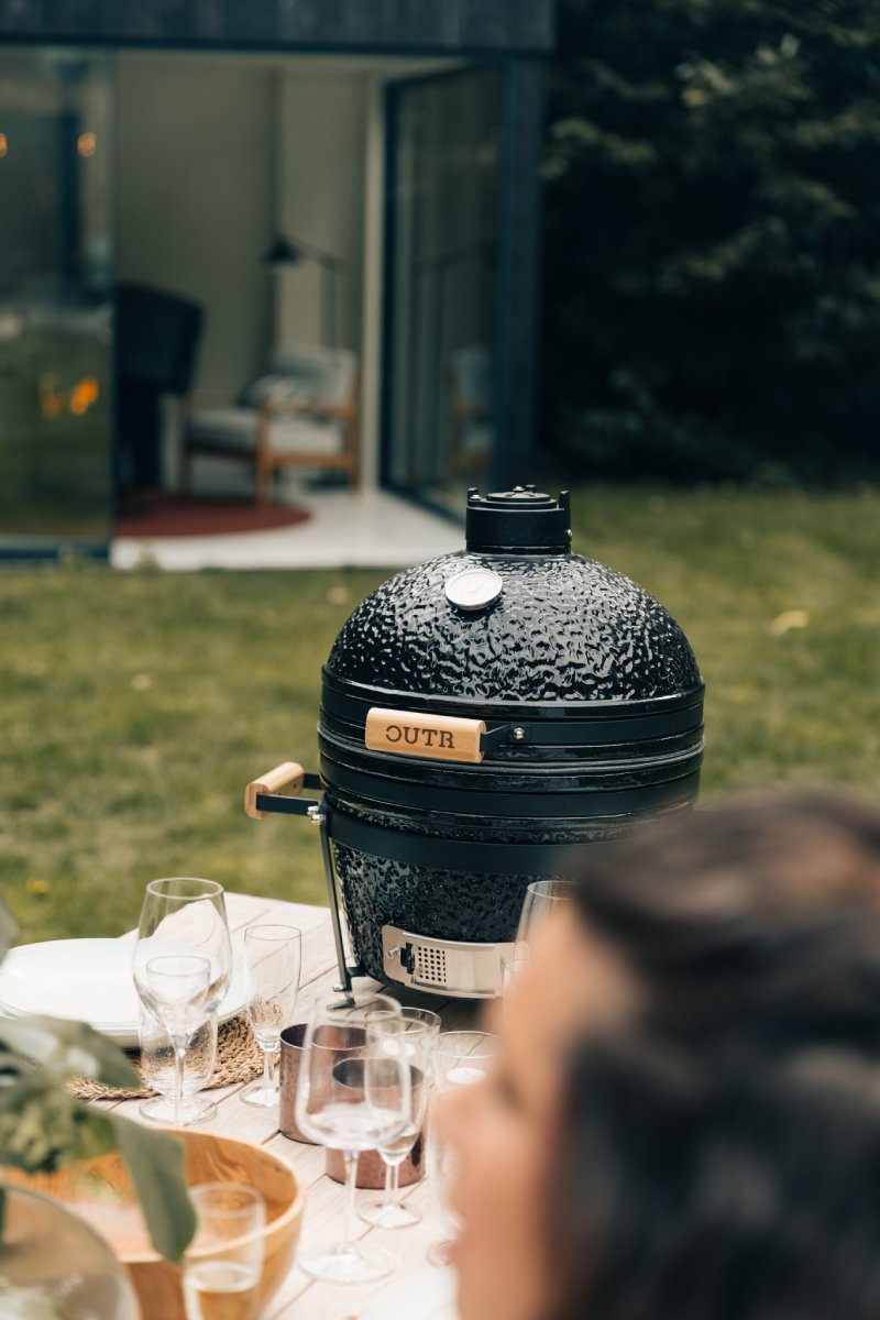 outr kamado medium 40 groen – keramische kamado bbq Ø 33,6 cm